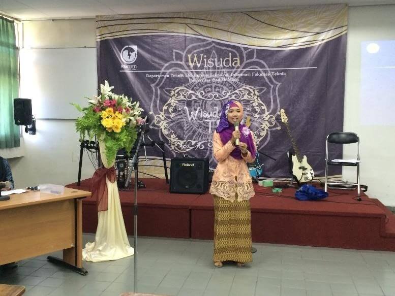 Kata Sambutan oleh perwakilan wisudawan, Irma Kurnia Utami